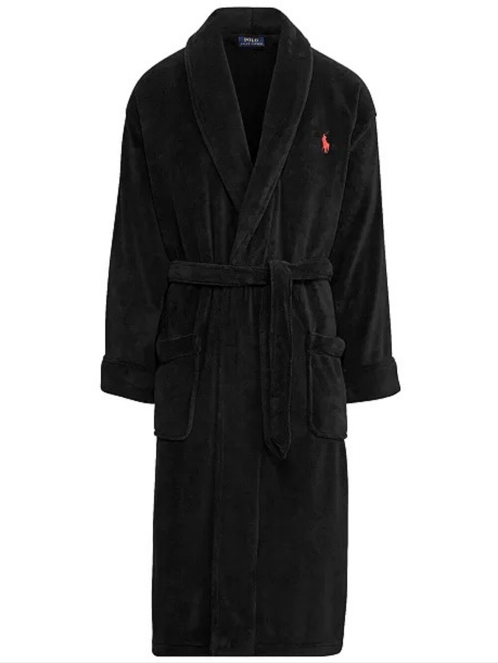 Polo Ralph Lauren's plush microfiber robe- Black - Picture 2 of 5